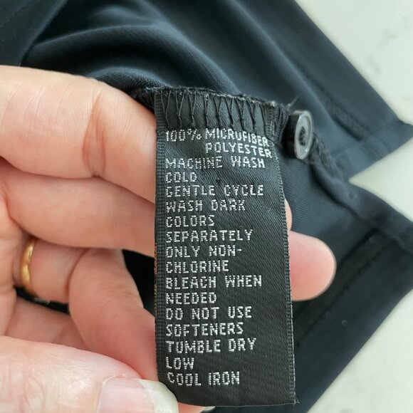 Greg Norman Athletic Sporty SS 3 Button Polyester Golf Polo Shirt Black Sz M - Picture 10 of 11